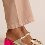 Sandalias Elegantes Valentina | Acabado Dorado