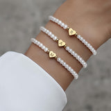 Pulsera Elegante de Corazón con Inicial