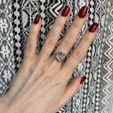 Anillo de Oro con Letra Personalizada en Burbuja (Ajustable)