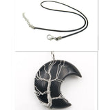 Collar con colgante Árbol de la Vida en cristal lunar Accesorios