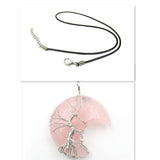 Collar con colgante Árbol de la Vida en cristal lunar Accesorios