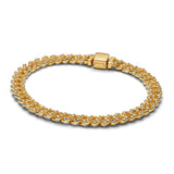 Pulsera Cubana con Pavé | Oro