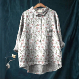Elise™ | Camisa de Lino Atemporal con Estampado