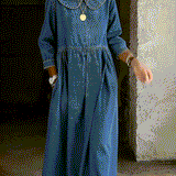 Clara | Vestido vaquero con cuello Peter Pan