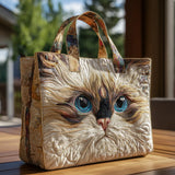 Bolsa Artesanal - Gato Blanco con Ojos Azules