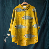 Marina | Camiseta con Estampado de Peces Juguetones