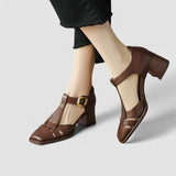 Scarlett – Sandalias T-Strap de Tacón