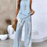 Ovelynra™ | Conjunto de Top Sin Mangas y Pantalones de Pierna Ancha