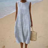 Clara | Vestido Rayado de Playa