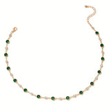 Collar Colgante Verde Divino