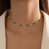 Collar Colgante Verde Divino