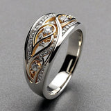 Anillo Calado en Oro y Plata