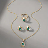 Conjunto de Joyería Esmeralda Valentina