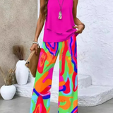 Ovelynra™ | Conjunto de Top Sin Mangas y Pantalones de Pierna Ancha
