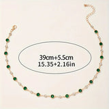 Collar Colgante Verde Divino