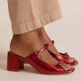 Sandalias Elegantes Valentina | Acabado Dorado