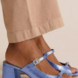 Sandalias Elegantes Valentina | Acabado Dorado