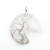 Collar con colgante Árbol de la Vida en cristal lunar Accesorios