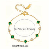Pulsera Esmeralda Celeste