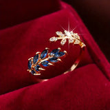 Anillo de Oro Zafiro Vivo