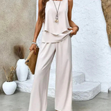 Ovelynra™ | Conjunto de Top Sin Mangas y Pantalones de Pierna Ancha