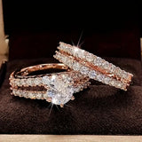 Conjunto de Anillos de Oro Esplendor Eterno