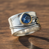 Anillo de Meditación con Piedras Preciosas Bohemio
