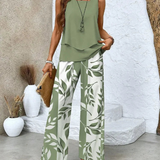 Ovelynra™ | Conjunto de Top Sin Mangas y Pantalones de Pierna Ancha
