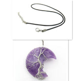 Collar con colgante Árbol de la Vida en cristal lunar Accesorios