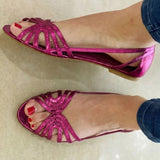 Sandalias Doradas Eleonora | Trenzado Artesanal