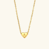 Collar de Oro con Inicial de Corazón
