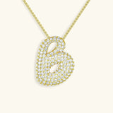 Collar de Diamantes con Inicial en Burbuja