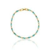 Pulsera Piedra Turquesa Natural | Oro