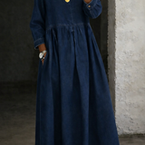 Clara | Vestido vaquero con cuello Peter Pan