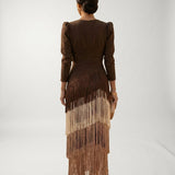 Vestido Flecos