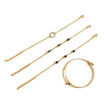 Conjunto de Pulseras Doradas Celestial