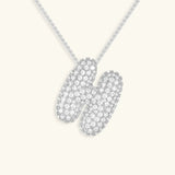 Collar de Diamantes con Inicial en Burbuja