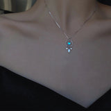 Collar de plata Luna Cristal Atrapasueños