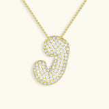 Collar de Diamantes con Inicial en Burbuja