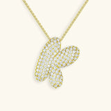 Collar de Diamantes con Inicial en Burbuja