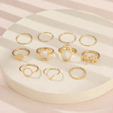 Conjunto 11 Anillos Vintage (Ajustable)