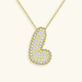 Collar de Diamantes con Inicial en Burbuja