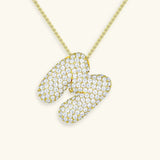 Collar de Diamantes con Inicial en Burbuja