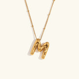 Collar de Oro con Inicial Balloon
