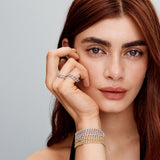 Pulsera Cubana con Pavé | Oro