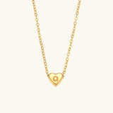 Collar de Oro con Inicial de Corazón