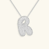 Collar de Diamantes con Inicial en Burbuja