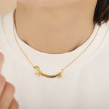 Collar Cane Salame en tono dorado