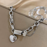 Pulsera Gruesa del Corazón | Oro