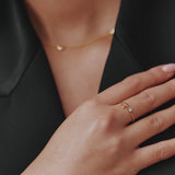 Anillo de Oro con Letra Personalizada (Ajustable)